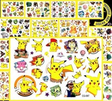 temporary tattoo Pokémon Pikachu tatuaggi temporanei Pokemon stickers