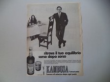 advertising Pubblicità 1971 AMARO KAMBUSA L'AMARICANTE