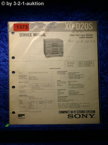 Manuale servizio sony - servizio,