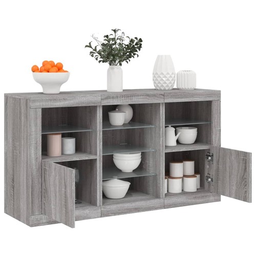 Credenza con luci led grigio - credenza,
