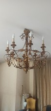 Lampadario In Legno E Metallo
