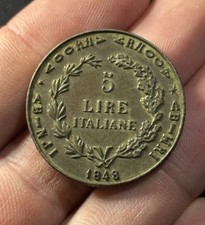 1848 Italy Lombardy 5 Lire