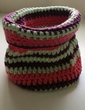 Cesto cestino portaoggetti di lana