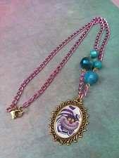 Collana  STREGATTO ALICE in wonderland cammeo cartoons kawaii