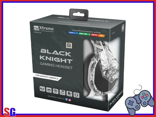 Cuffie black knight gaming - black,
