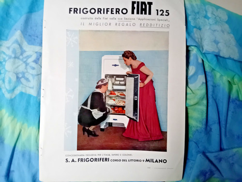 Pubblicità frigorifero fiat - pubblicità,