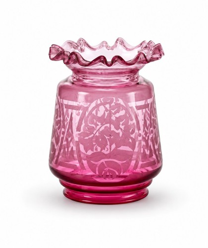 Cranberry victorian glass - cranberry, gas