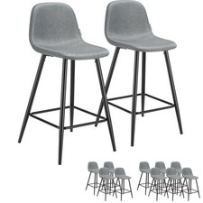 Sgabello da bar imbottito con schienale bancone cucina bistrot poggiapiedi