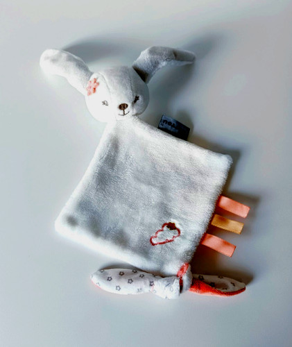 Doudou plat mia lapin blanc - doudou,