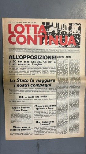 Lotta continua 1977 - 1977, luglio