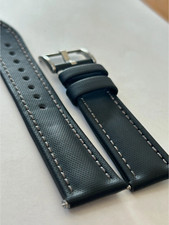 Cinturino nero vera tela GRIGIO 20mm Lug Rolex Submariner GMT con maglie FINE