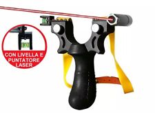 Fionda Laser Professionale con Livella Caccia Pesca Sport Nero con Pallini