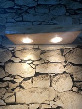 Applique da parete in legno con 2 led lampada per cucina e camera da letto