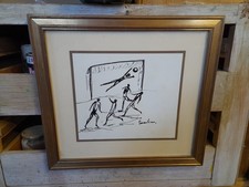 Quadro Giuseppe Tarantino Disegno China Su Carta Con Dedica. 1980