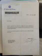 REPUBBLICA ITALIA AUTOGRAFO MINISTRO GIUSTIZIA ANGELINO ALFANO AU 39