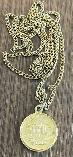 Medaglia tono oro - , catenina