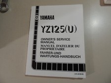 Yamaha YZ 125 (U) (2VN) 1988 Manuale Officina Manutenzione Riparazione
