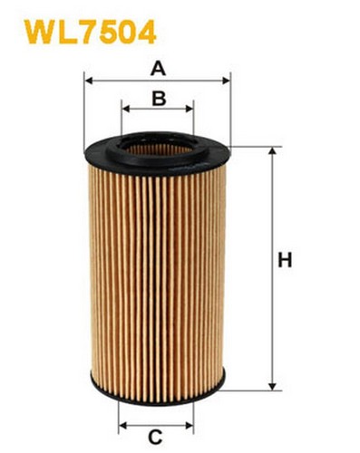 Wl7504 filtro olio per - per, audi