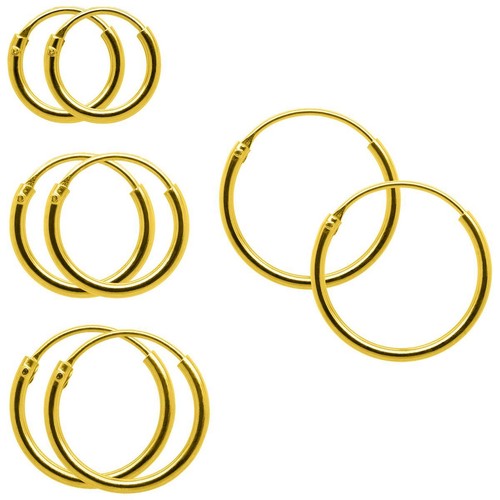 Orecchini creoli placcati oro