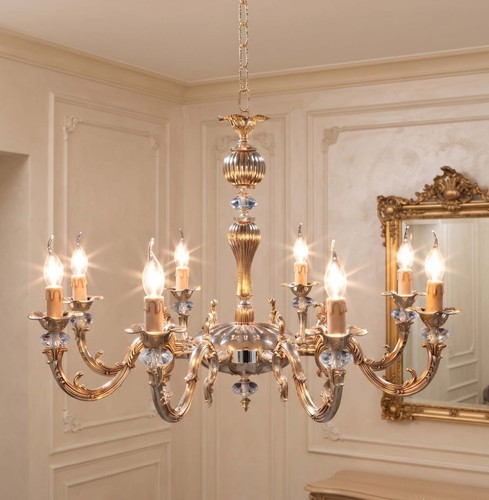 Lampadario classico ottone - lampadario,