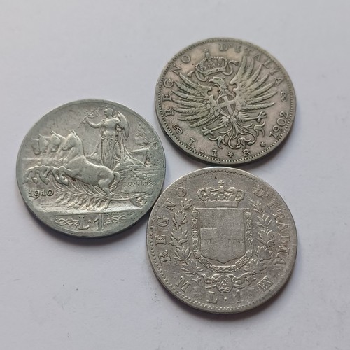 Vecchie monete argento lire - d,