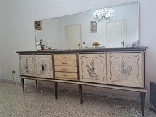 Credenza colore beige a 4 ante