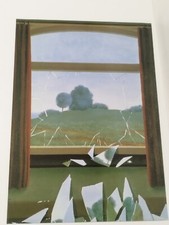 VINTAGE POSTER DEL 1987 - RENE MAGRITTE - UNA FINESTRA SUL MONDO - CM 43X30,5