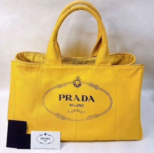 Borsa prada canapa gialla - borsa,