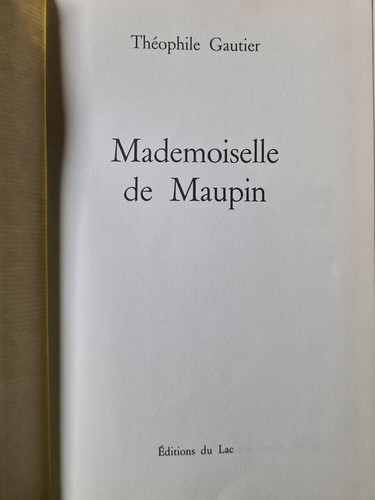 Mademoiselle maupin bon - de, |