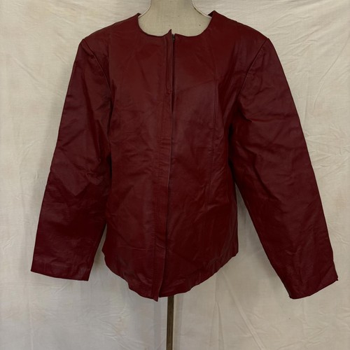 Giacca pelle rossa - pelle,