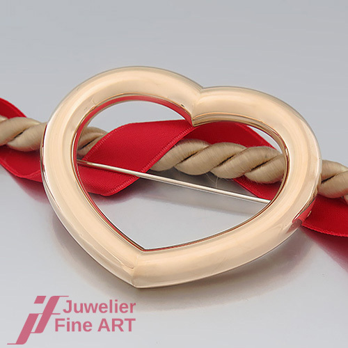 Spilla grande cuore oro - grande,