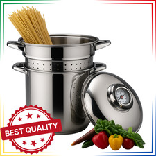 Pentola con scolapasta cuocipasta spaghettiera 24cm cestello per pasta acciaio