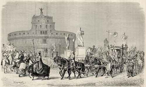 1875 roma stampa antica - roma,