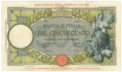 Italia lire 500 africa - italia,