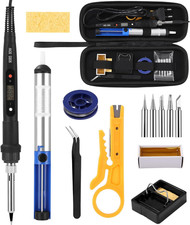 Saldatore a Stagno, 80W LCD Saldatore Kit, Temperatura Regolabile 180-480℃ Stagn