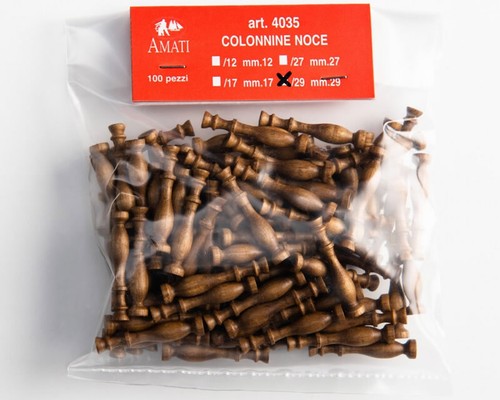 Colonnine legno noce mm - noce,