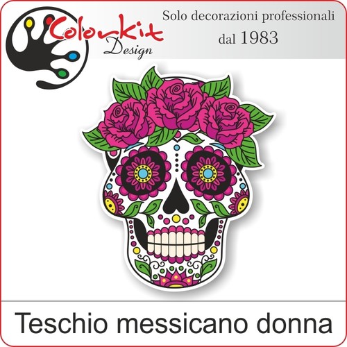 Adesivo teschio messicano - adesivo,