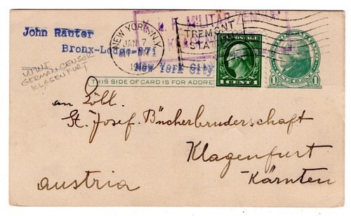 Ux27 postal card ww1 german - ux27,