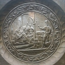 PIATTO ANTICO BRONZO PAPA ALESSANDRO III SCULTURA SBALZO FEDERICO BARBAROSSA 