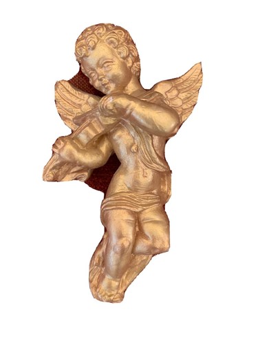 Vintage plaster putti cherub - vintage,