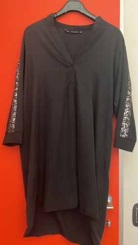 Vestito nero maniche - vestito,