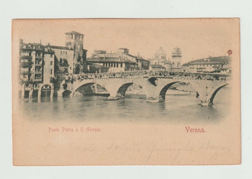 Verona cartolina ponte pietra - verona,