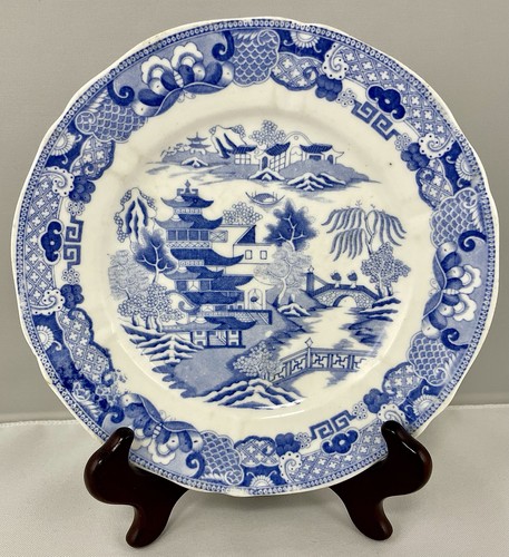 Piatto inglese chinoiserie blu