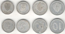 4 GETTONI IN ALLUMINIO DIVERSI