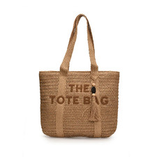 Borsa in Paglia Intrecciata Di
