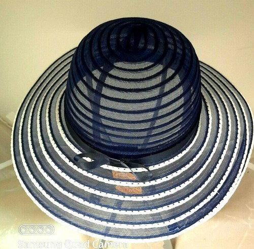 Cappello cerimonia blu bianco - cappello, blu/bianco