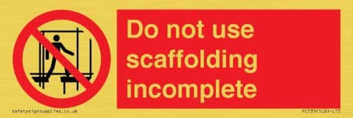 Non utilizzare impalcature