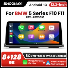 Autoradio 12,33" Android 14 8+128GB 8 Core GPS SAT BT per BMW Serie 5 F10 F11 