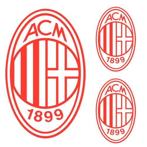 Adesivo adesivi logo milan - milan, in