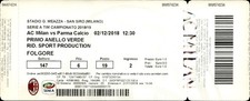 Biglietto stadio AC Milan vs
